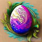 Egg Dragon Swirl Abstract Ai Art