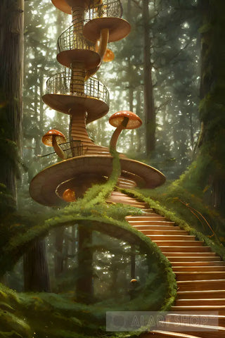 Enchanted Stairs Surrealism Ai Art