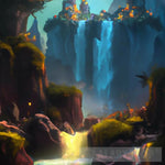 Falls Landscape Ai Art