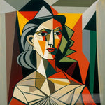 Female Cubism Portrait Ai Art