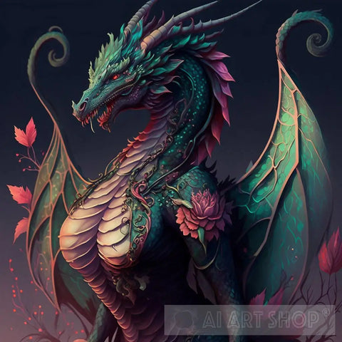 Female Dragon With A Curvy Figure Portrait Ai Art