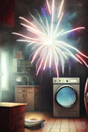 Firework In The Kitchen Ai Artwork