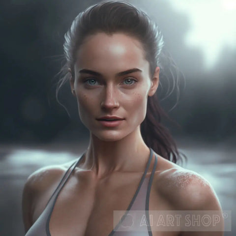 Fit Woman Portrait Ai Art