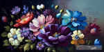 Flower Garden Serenity: A Delicate Floral Painting. Nature Ai Art