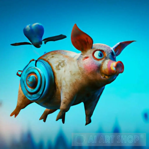 Flyin Pig Ai Artwork