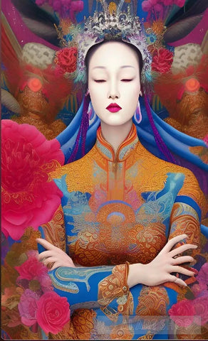 Geisha Abstract Ai Art