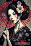 Geisha With Umbrella Ai Artwork