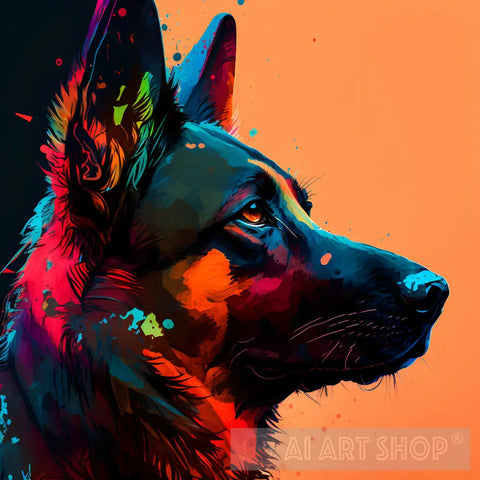 German Shepherd Animal Ai Art