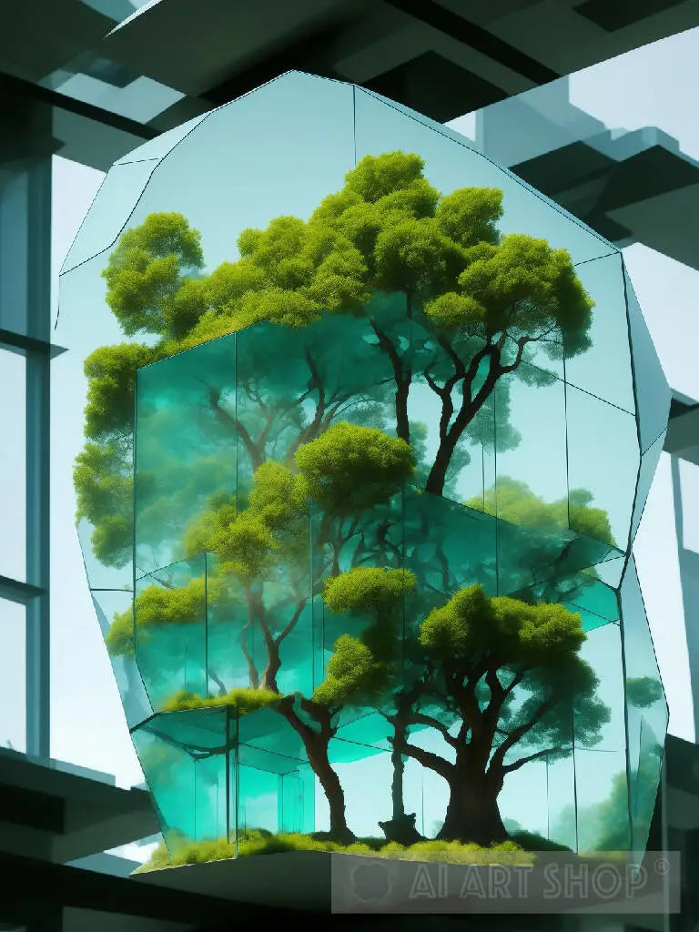 Glass Tree Composition Glassed trees
