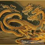 Golden Dragons Ai Painting