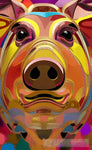 Golden Pig Abstract Ai Art