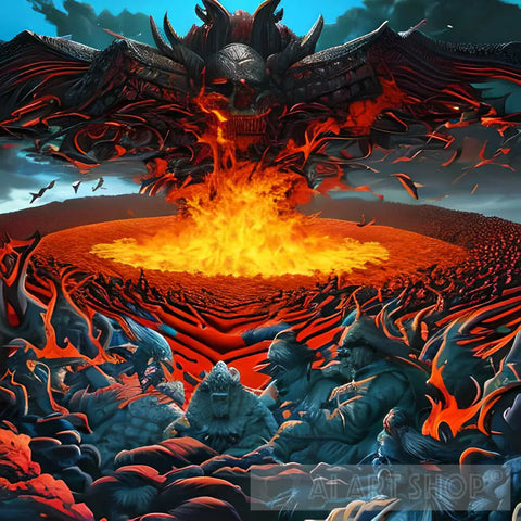 Hell Fire Ai Painting