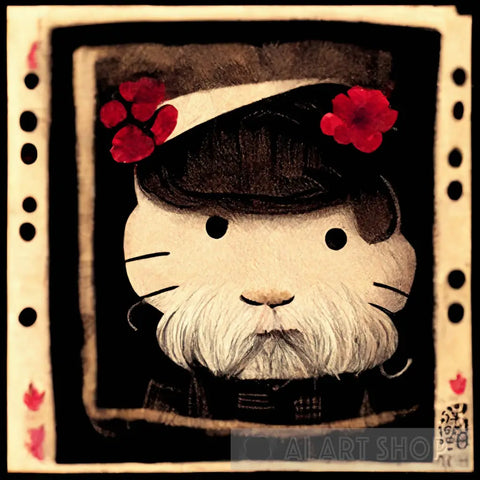 Hello Kitty Leo Tolstoy Surrealism Ai Art