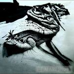 Iguana Charcoal Animal Ai Art