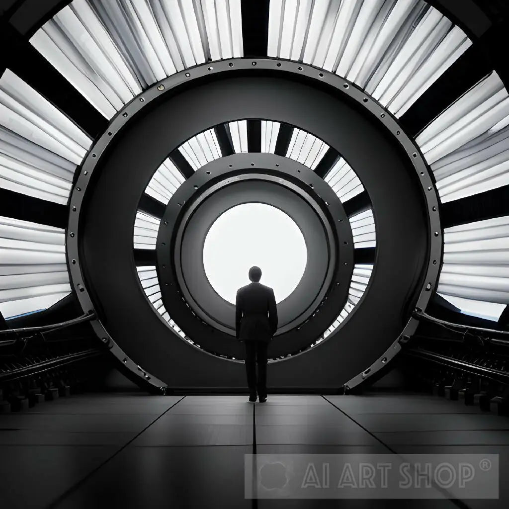 time machine, time, capsule, circle, symmetry, center, round, persp...