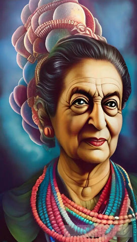 Indira Gandhi Abstract Ai Art