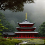 Japanese Tempel Ai Painting