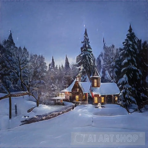 Magical Christmas Night-AI Art Shop