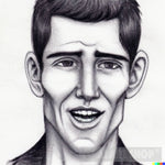 Man Smiling Portrait Drawing Ai Artwork