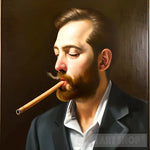 Man Smoking Ai Painting