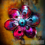 Metal Improbability Flower 4 Abstract Ai Art