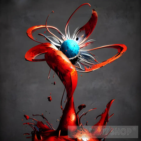 Metal Improbability Flower Abstract Ai Art