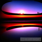 Mirror Sunset Landscape Ai Art