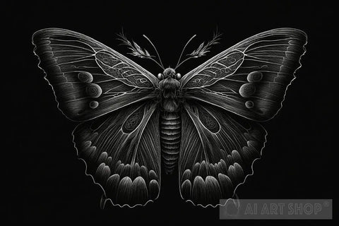 Moth Sketch Animal Ai Art