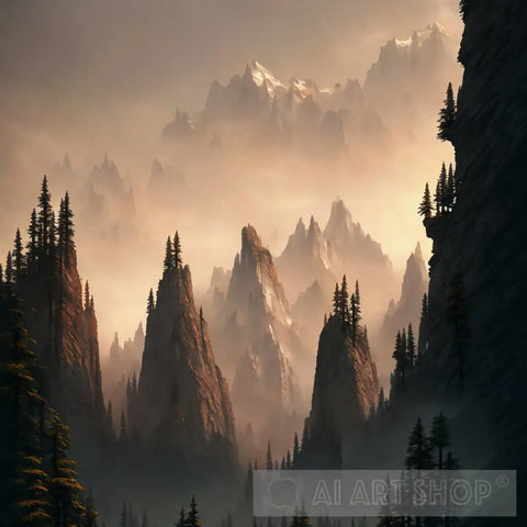 Mountain Art | Wall Landscape Outdoor Wilderness Ai Painting
