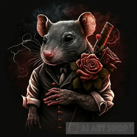 Mouse In A Suit Animal Ai Art