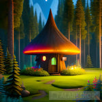 Mushroom Hut Ai Painting