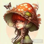 Mushroom Lady Ai Artwork