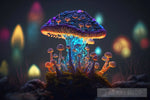 Mystical Trippy Mushroom Forest Psychedelic Hippie V8 Nature Ai Art