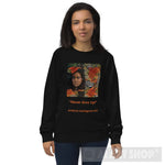 Never Give Up! Ai Art Unisex Organic Sweatshirt Black / S