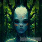 Nordic Alien In A Forest Ai Artwork