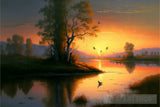 Nostalgic Lands With A Beautiful Sunset Ai Painting