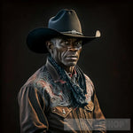 Oklahoma Black Cowboys - The Old Man Portrait Ai Art