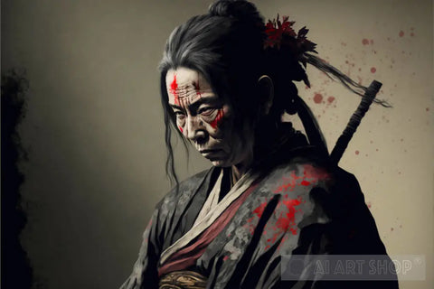 Old Japanese Warrior Women Ai Artwork