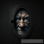 Old Man Though A Keyhole Portrait Ai Art