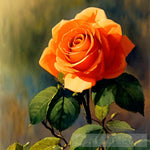 Orange Rose Still Life Ai Art
