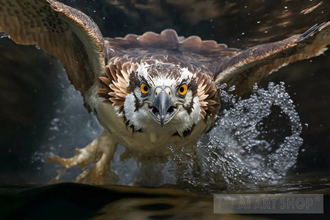 Osprey On Water Animal Ai Art