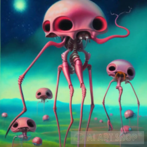 Pink War Of The Worlds Ai Artwork