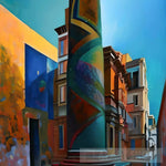 Pop Art City Ai Painting