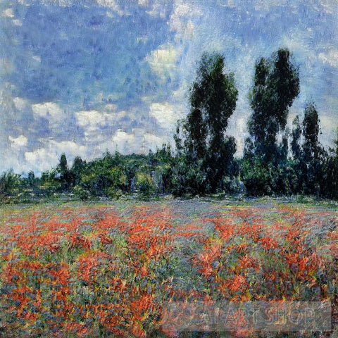 Poppy field in Sussex-Painting-AI Art Shop