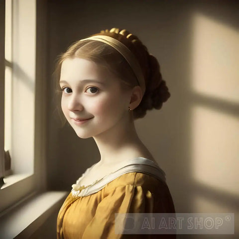 Portrait Of A Cute Medieval Girl Ai Art