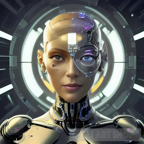 Portrait Of Cyborg Ai Art