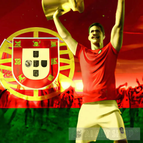 Portugal Team Winning The World Cup 2022 Abstract Ai Art