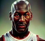 Prime Michael Jordan Portrait Ai Art