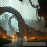 Primordial Gateway Landscape Ai Art