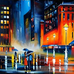Raining Street Ai Art